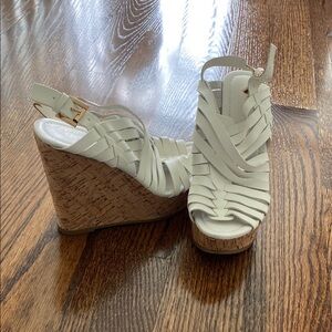 White Wedge Sandals